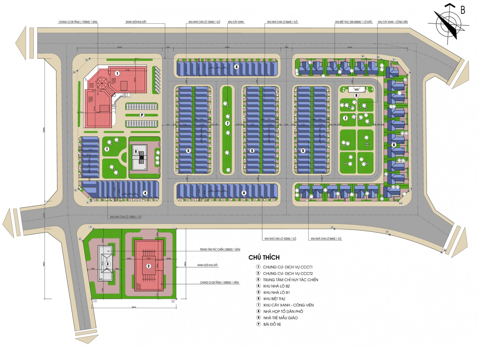 Dãy nhà liền kề sang trọng tại khu đô thị B32 Đại Mỗ