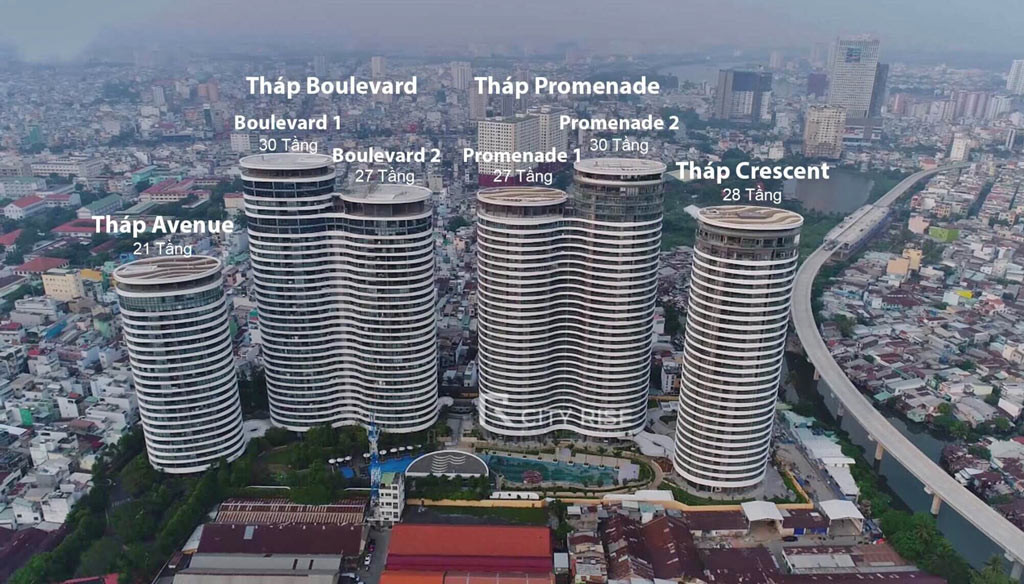 Tổng quan kiến trúc các tòa tháp hình elip tại City Garden Bình Thạnh