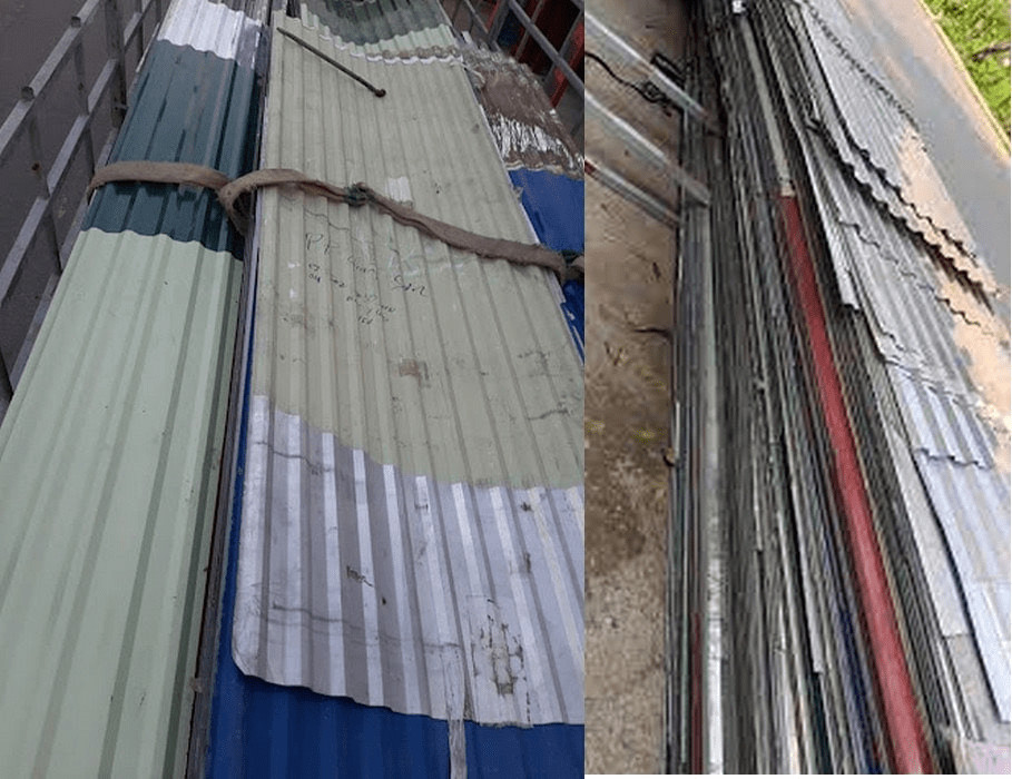 Hình ảnh thể hiện việc tiết kiệm chi phí khi sử dụng tôn cũ