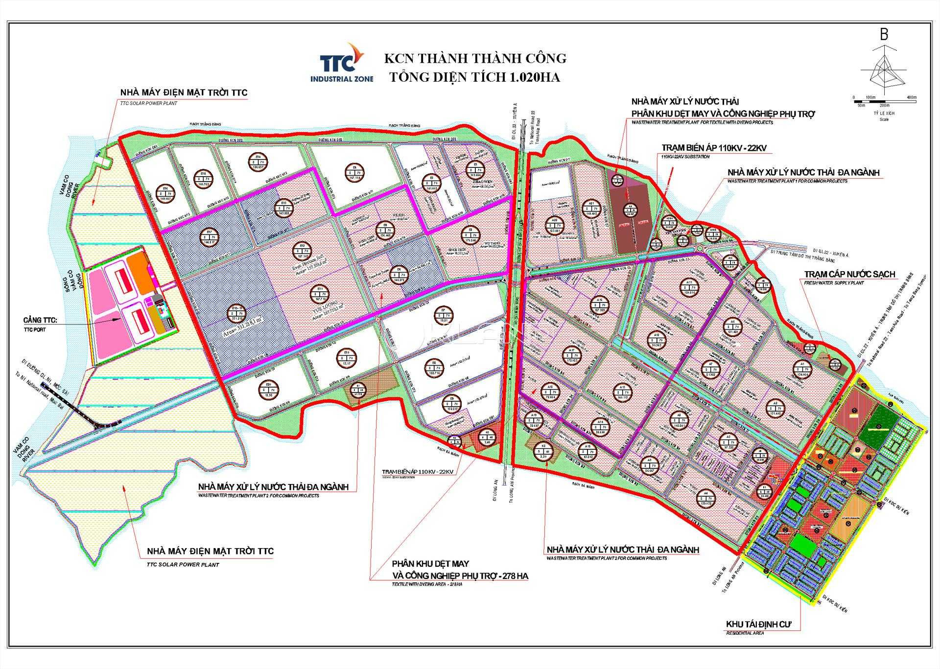 Bản đồ Khu công nghiệp Thành Thành Công Tây Ninh