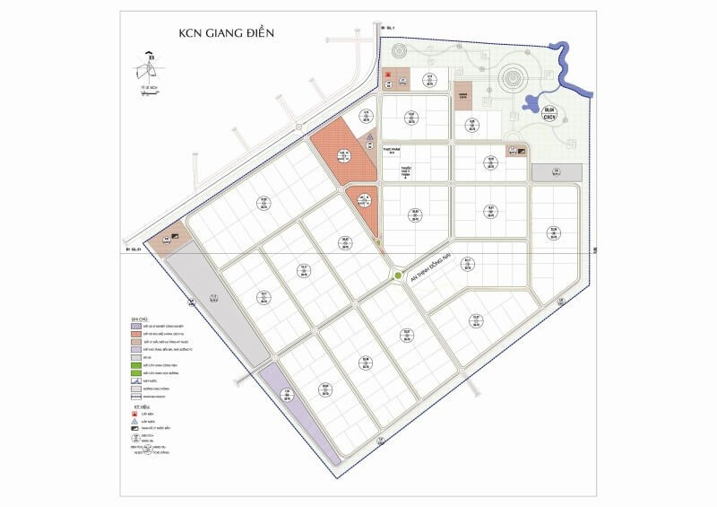 Bản đồ quy hoạch khu công nghiệp Giang Điền