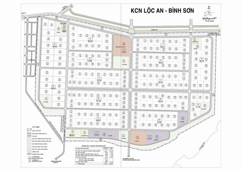 Bản đồ quy hoạch khu công nghiệp Lộc An - Bình Sơn