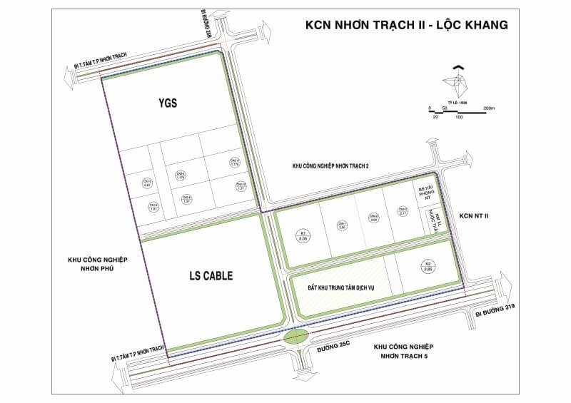 Bản đồ quy hoạch khu công nghiệp Nhơn Trạch II - Lộc Khang