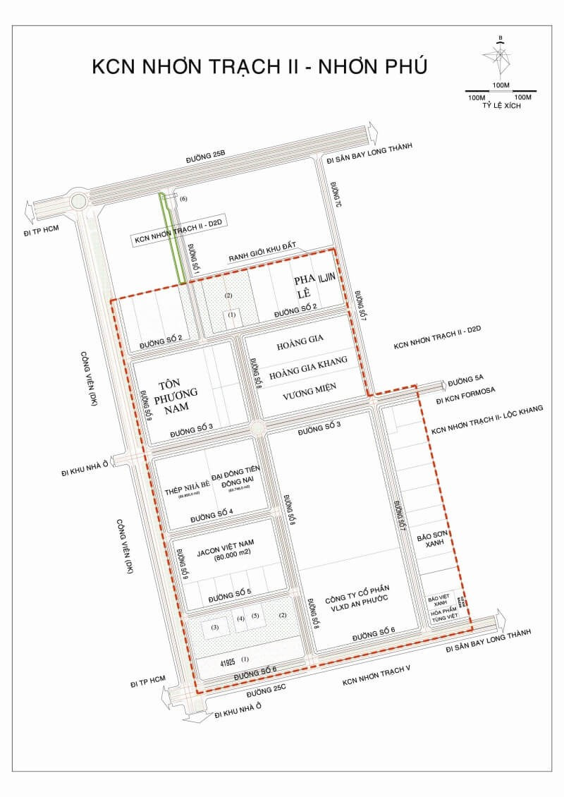 Bản đồ quy hoạch khu công nghiệp Nhơn Trạch II - Nhơn Phú