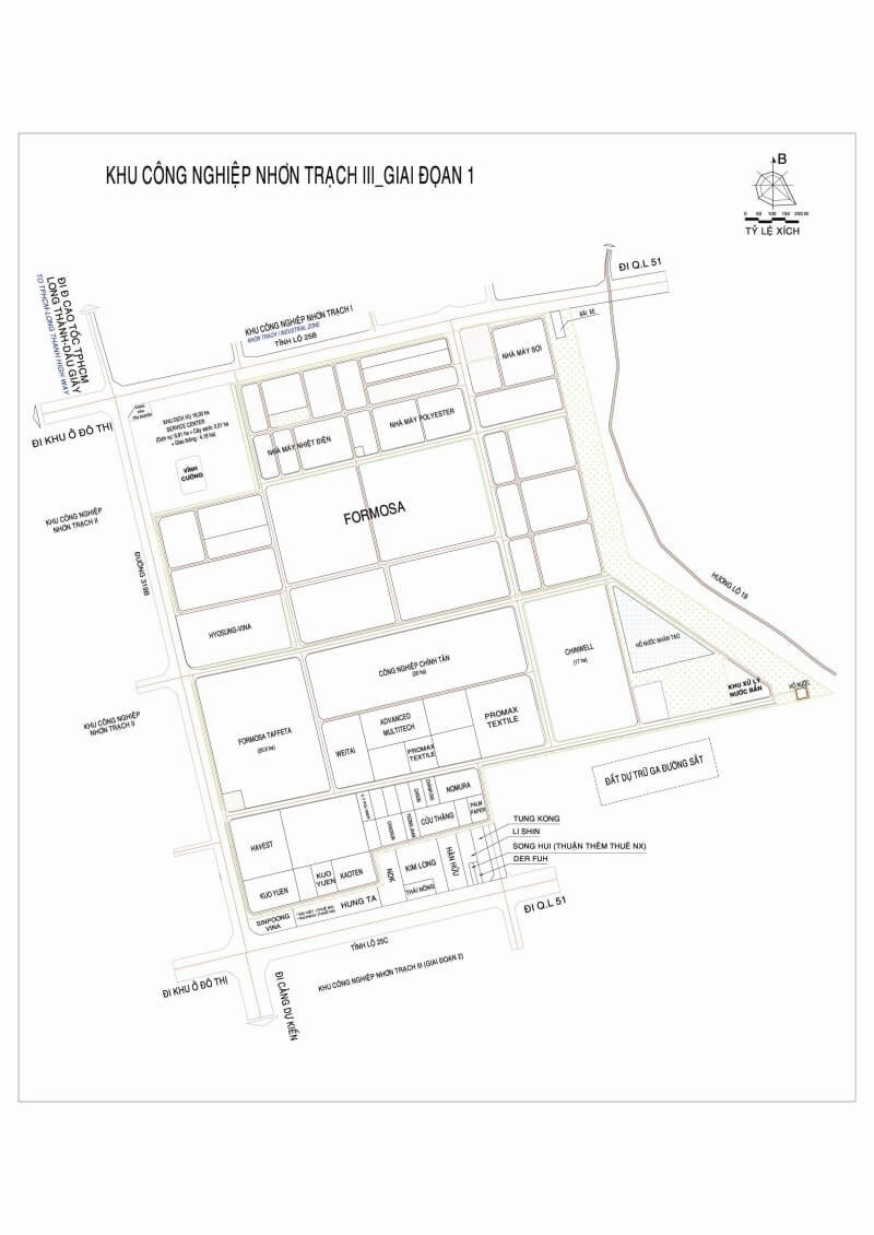 Bản đồ quy hoạch khu công nghiệp Nhơn Trạch II