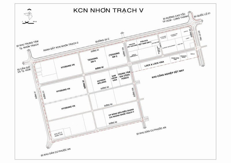 Bản đồ quy hoạch khu công nghiệp Nhơn Trạch V