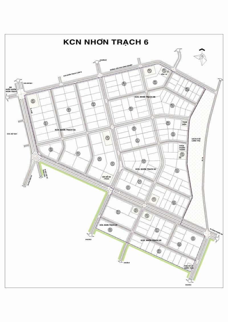 Bản đồ quy hoạch khu công nghiệp Nhơn Trạch VI