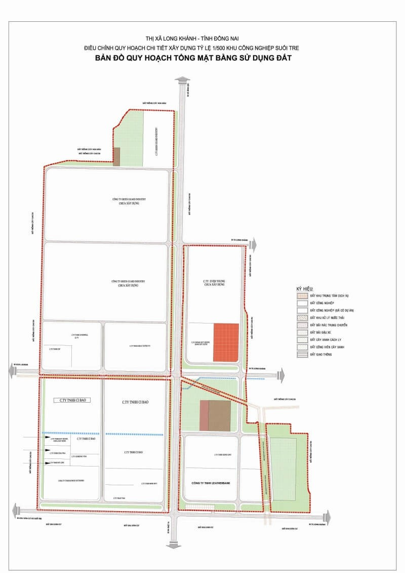 Bản đồ quy hoạch khu công nghiệp Suối Tre