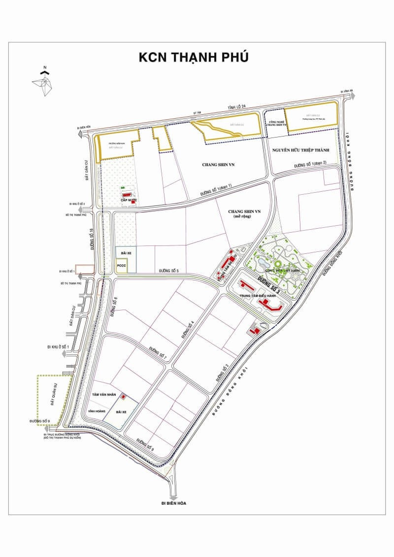 Bản đồ quy hoạch Khu công nghiệp Thạnh Phú