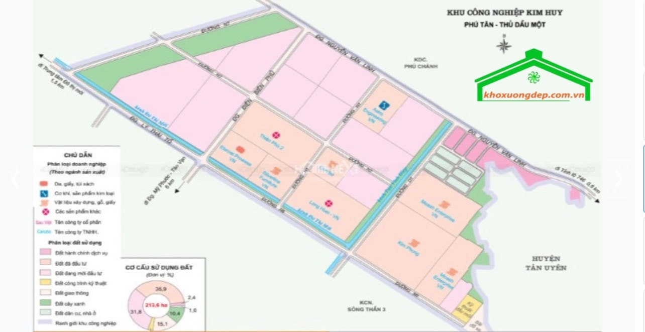Bản đồ quy hoạch tổng thể KCN Kim Huy Bình Dương