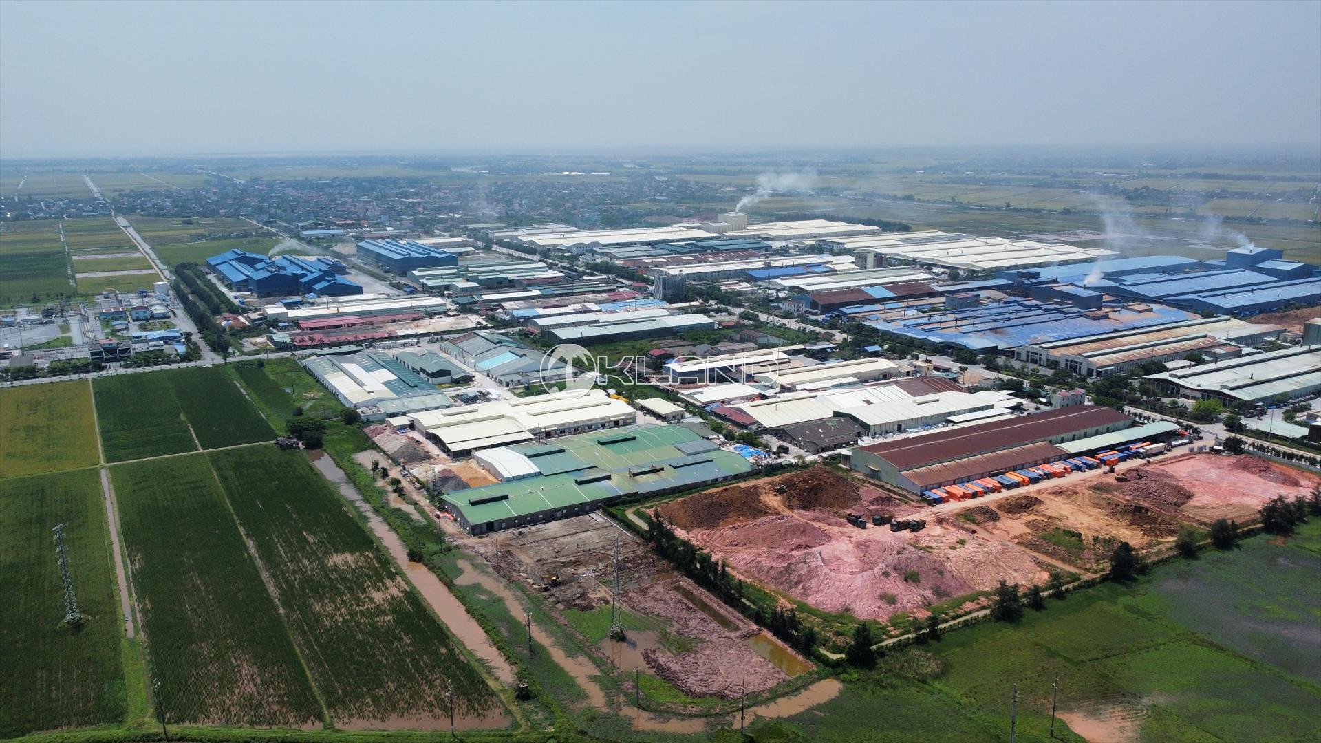 Bản đồ quy hoạch tổng thể khu công nghiệp Tiền Hải với các vùng kết nối