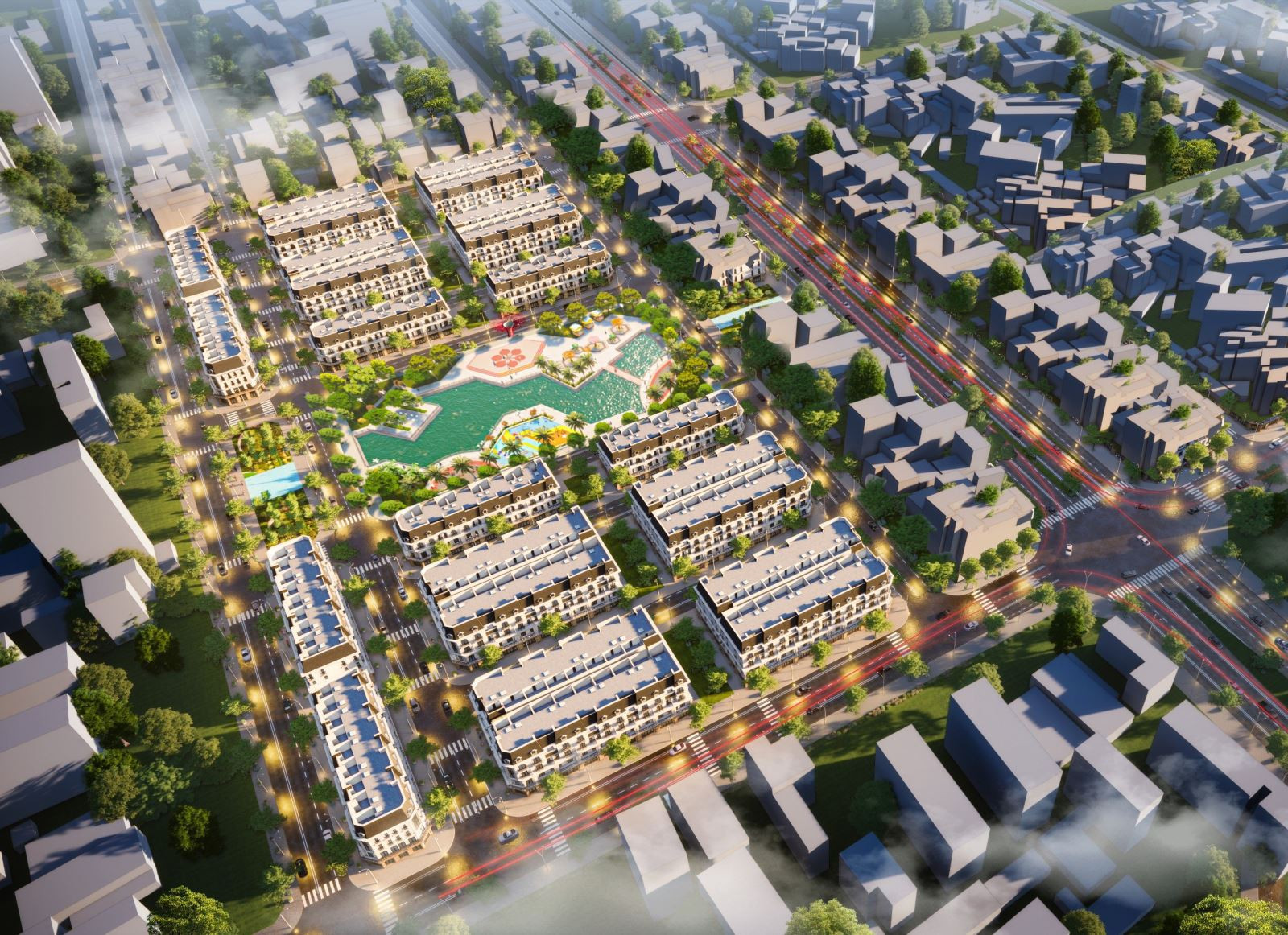 Bản đồ quy hoạch tổng thể khu đô thị Hoàng Huy New City Thủy Nguyên