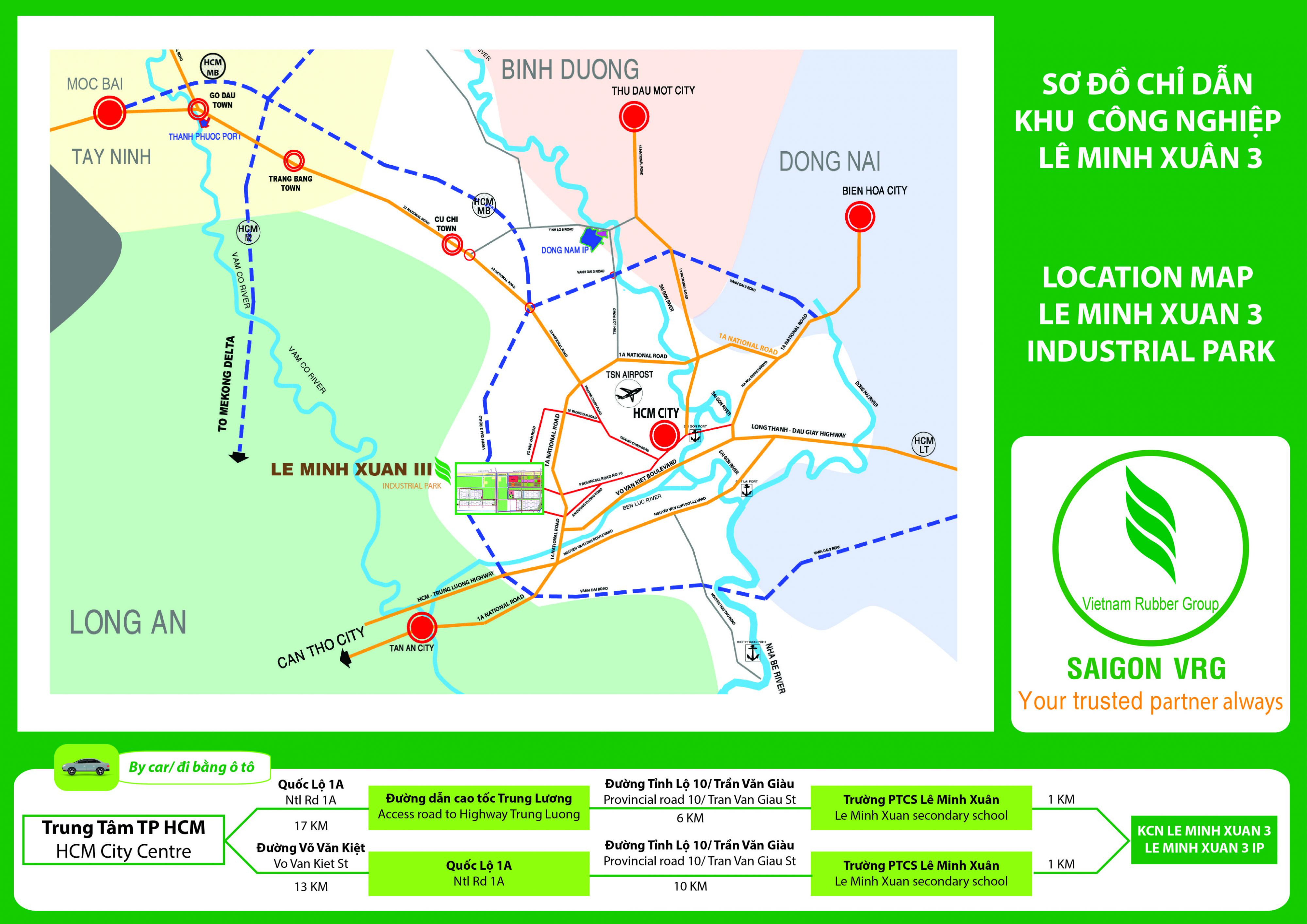 Bản đồ quy hoạch và vị trí chiến lược của khu công nghiệp Lê Minh Xuân 3 tại TP.HCM