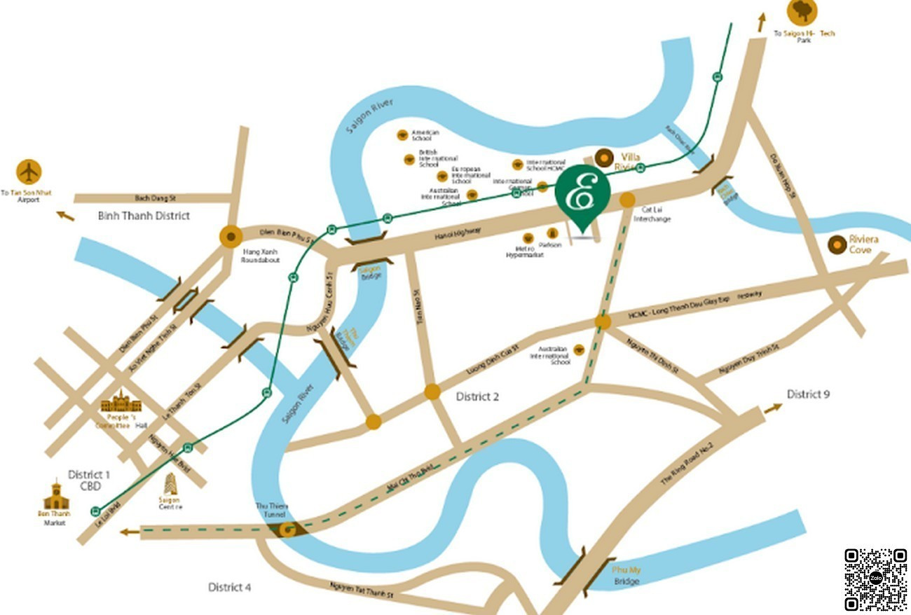 Bản đồ vị trí chiến lược của chung cư Estella Quận 2 tại phường An Phú