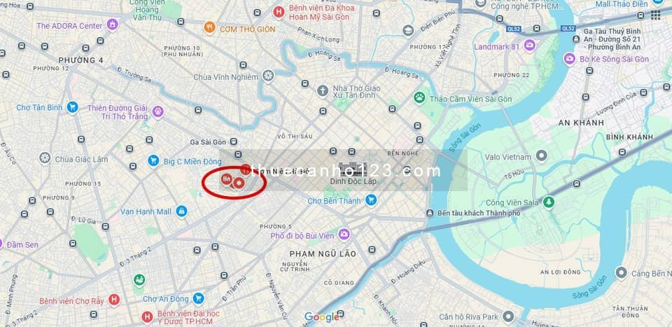 Bản đồ vị trí chiến lược của chung cư Hà Đô Centrosa Garden, thuận tiện giao thông khi thuê căn hộ