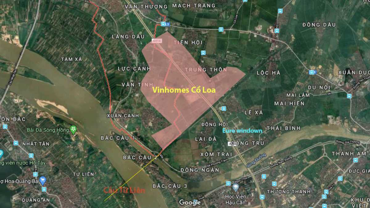 Bản đồ vị trí chiến lược của chung cư Vinhomes Cổ Loa