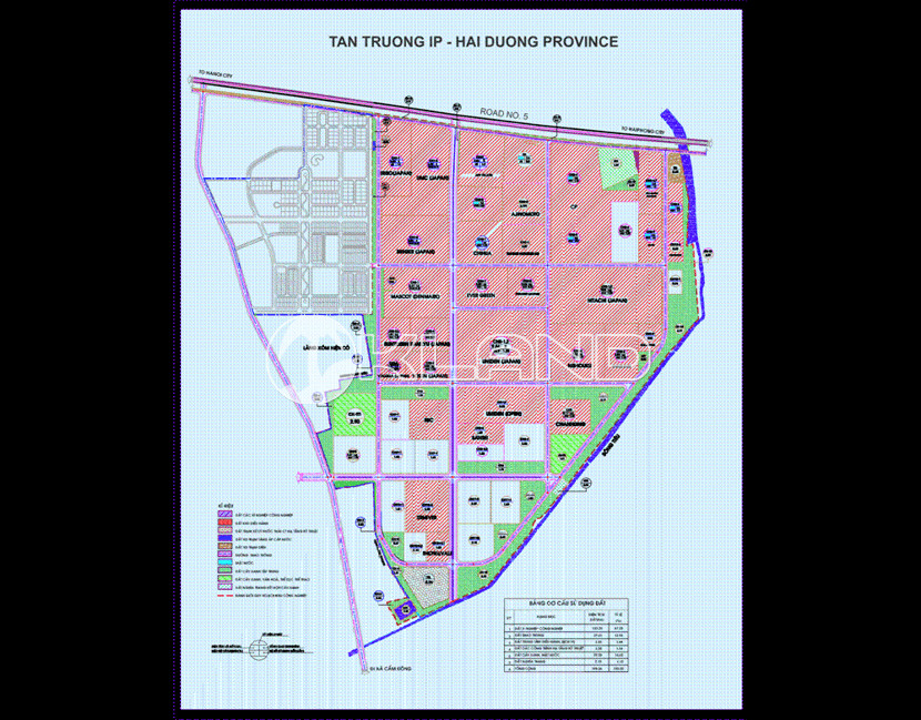 Bản đồ vị trí chiến lược của khu công nghiệp Tân Trường tại Hải Dương, kết nối quốc lộ 5
