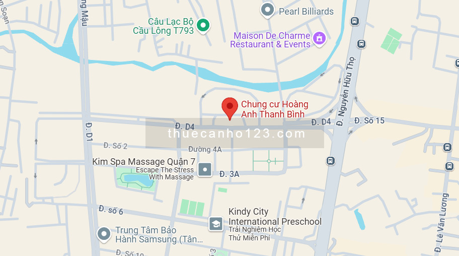 Bản đồ vị trí thuận lợi của Hoàng Anh Thanh Bình gần Lotte Mart