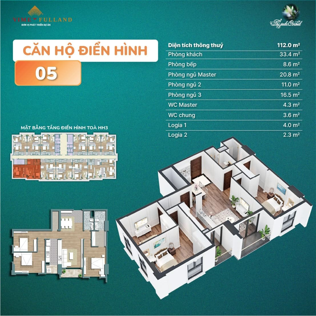 Bố trí mặt bằng căn hộ 3 phòng ngủ tối ưu tại các dự án chung cư