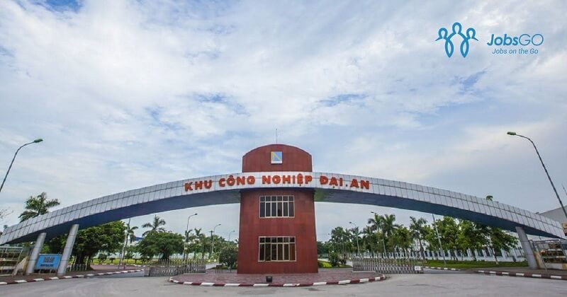 Bức ảnh toàn cảnh Khu Công Nghiệp Đại An với các nhà máy và hạ tầng đồng bộ