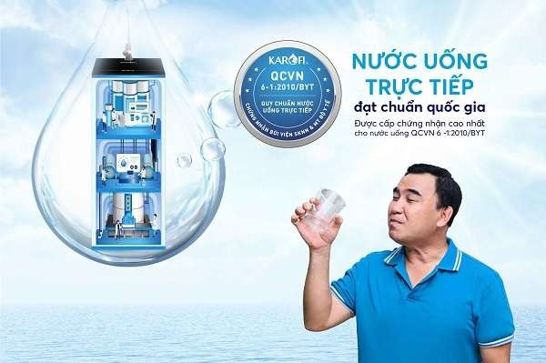 Chứng nhận chất lượng nước uống trực tiếp từ máy lọc nước nhỏ gọn cho chung cư