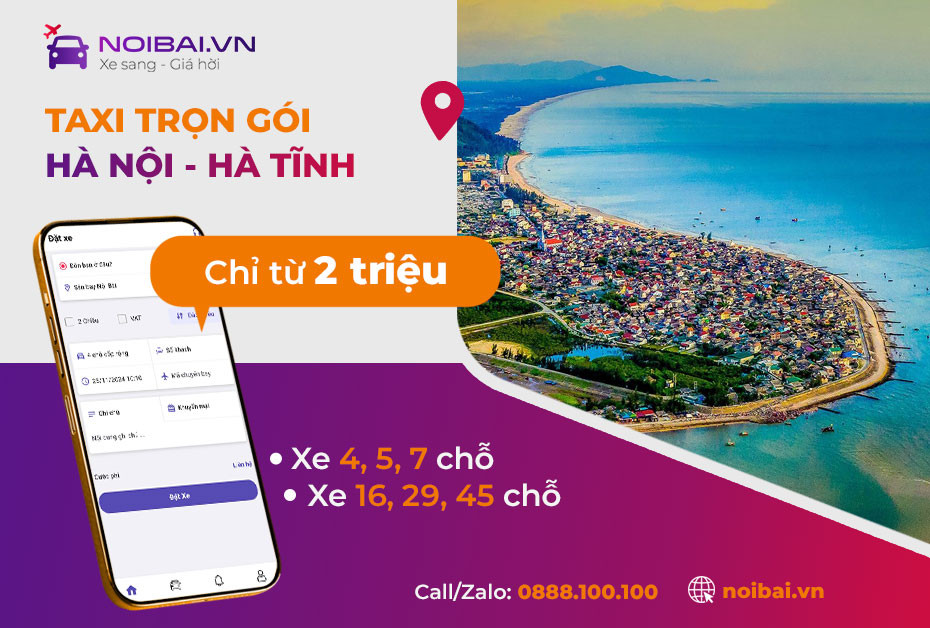 Dịch vụ taxi trọn gói từ Hà Nội đi Hà Tĩnh, đảm bảo an toàn và thoải mái