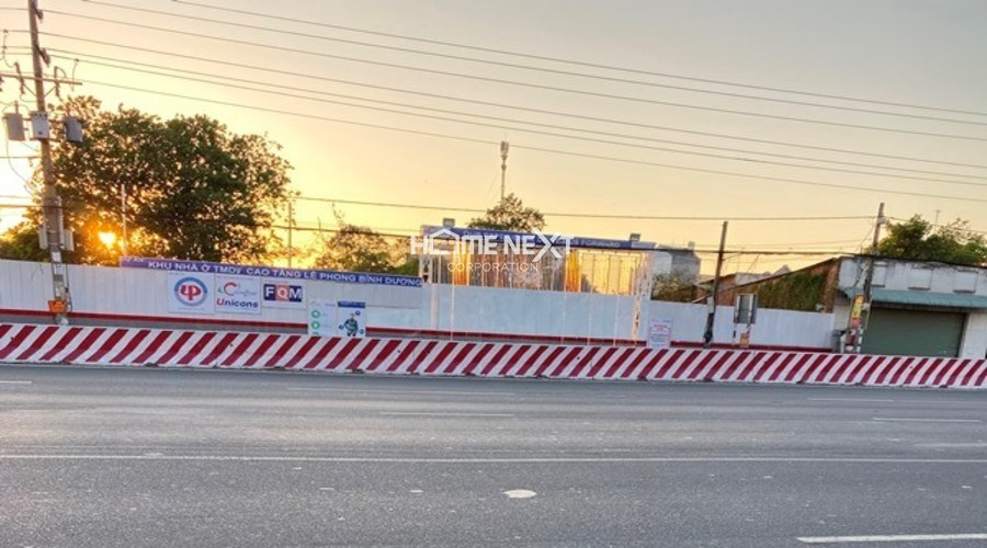 Hình ảnh công trường dự án chung cư Lê Phong Bình Dương đang xây dựng