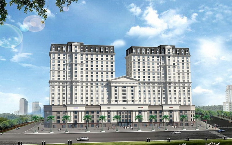 Hình ảnh mặt tiền dự án chung cư D2 Giảng Võ hiện đại tại trung tâm Hà Nội