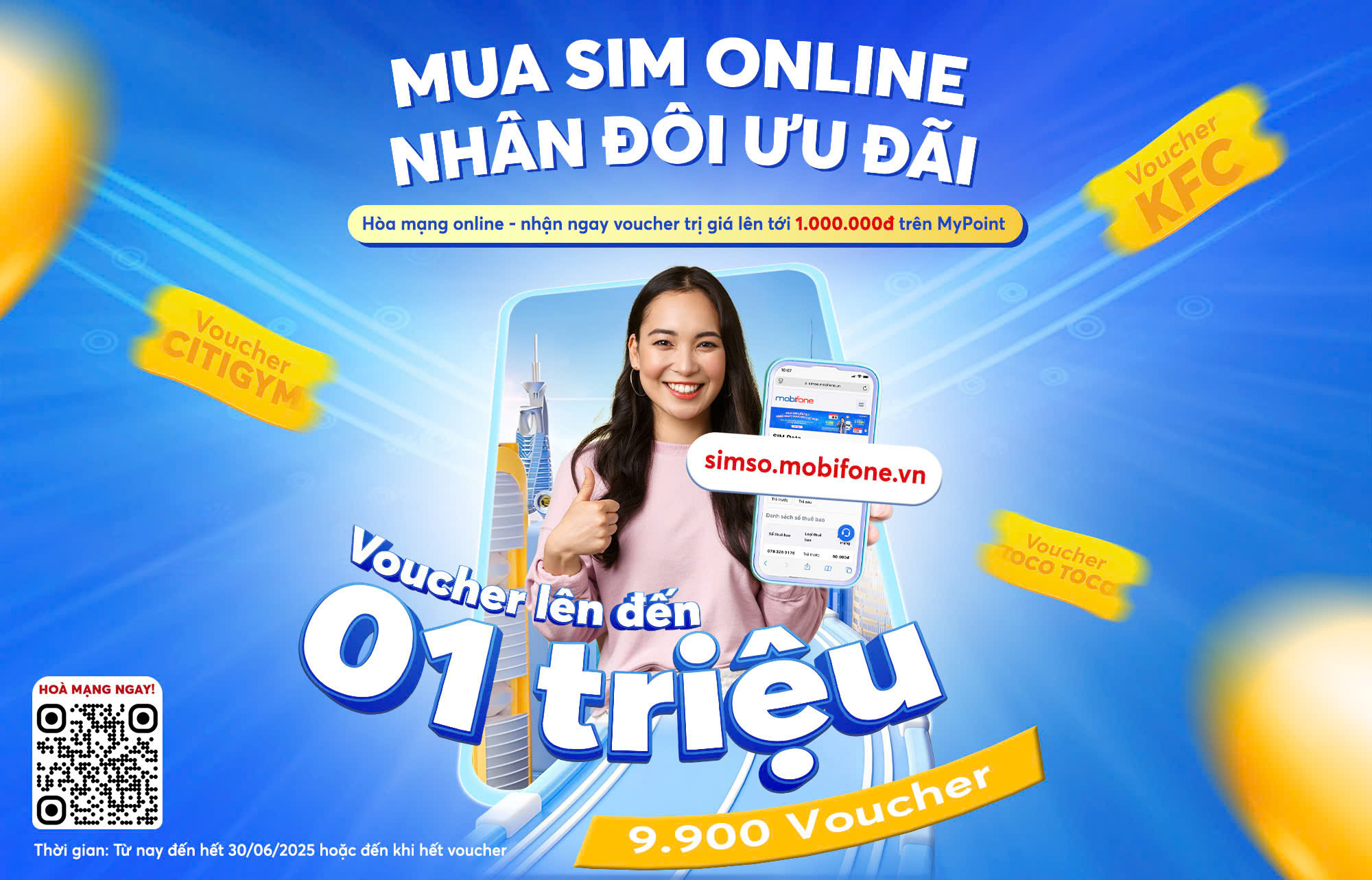 Khách hàng trải nghiệm mua SIM MobiFone trực tuyến trên simso.mobifone.vn