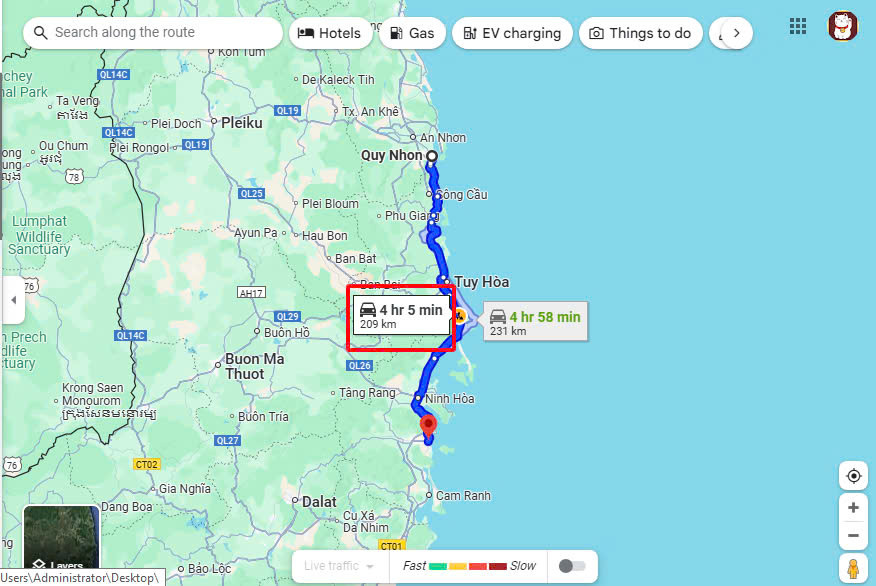 khoảng cách từ nha trang đi quy nhơn bao nhiêu km