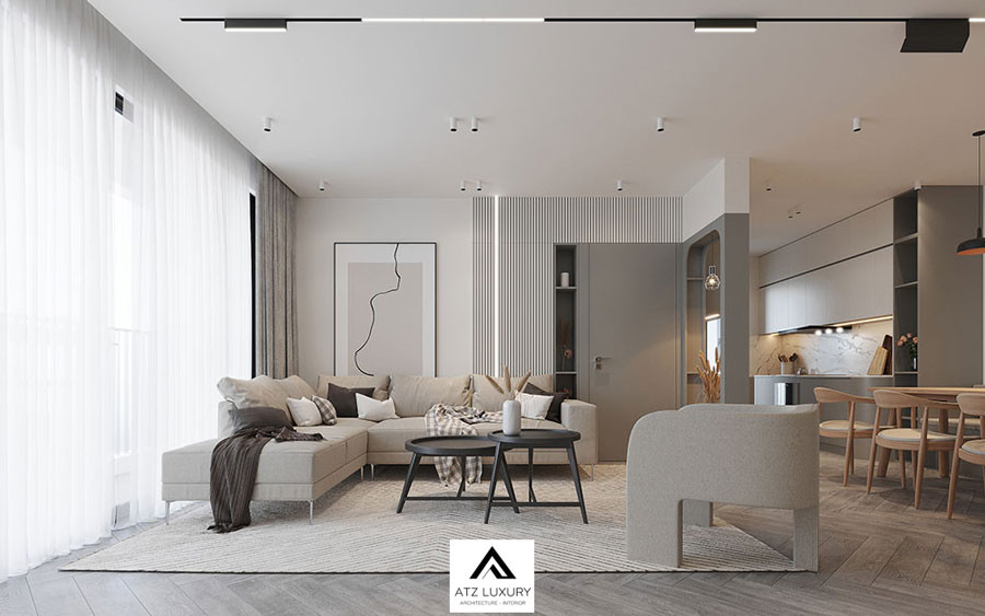 Thiết Kế Chung Cư Cao Cấp: Nâng Tầm Không Gian Sống Đẳng Cấp không gian chung cư đẹp 80m2