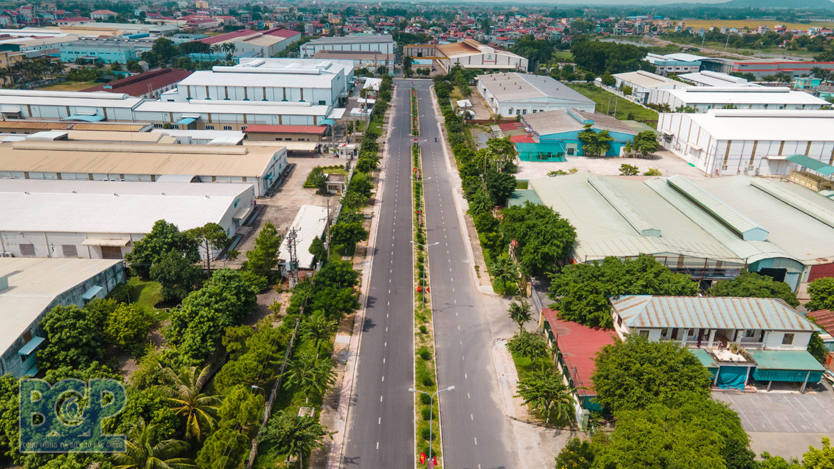 Khu công nghiệp Đình Trám nhìn từ trên cao, thể hiện quy mô và hạ tầng đồng bộ