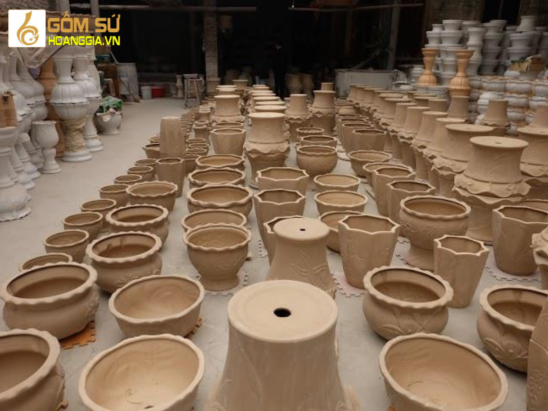 Làng gốm Kim Lan từ trên cao với những mái nhà truyền thống