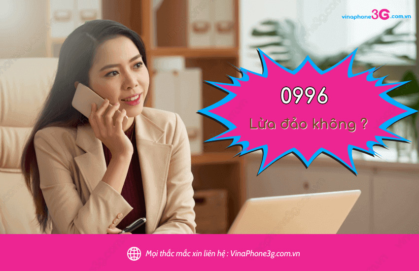 Màn hình điện thoại hiển thị thông tin về đầu số 0996 và nghi vấn lừa đảo