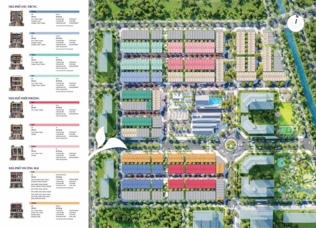 Mặt bằng quy hoạch tổng thể dự án Spring Ville Nhơn Trạch