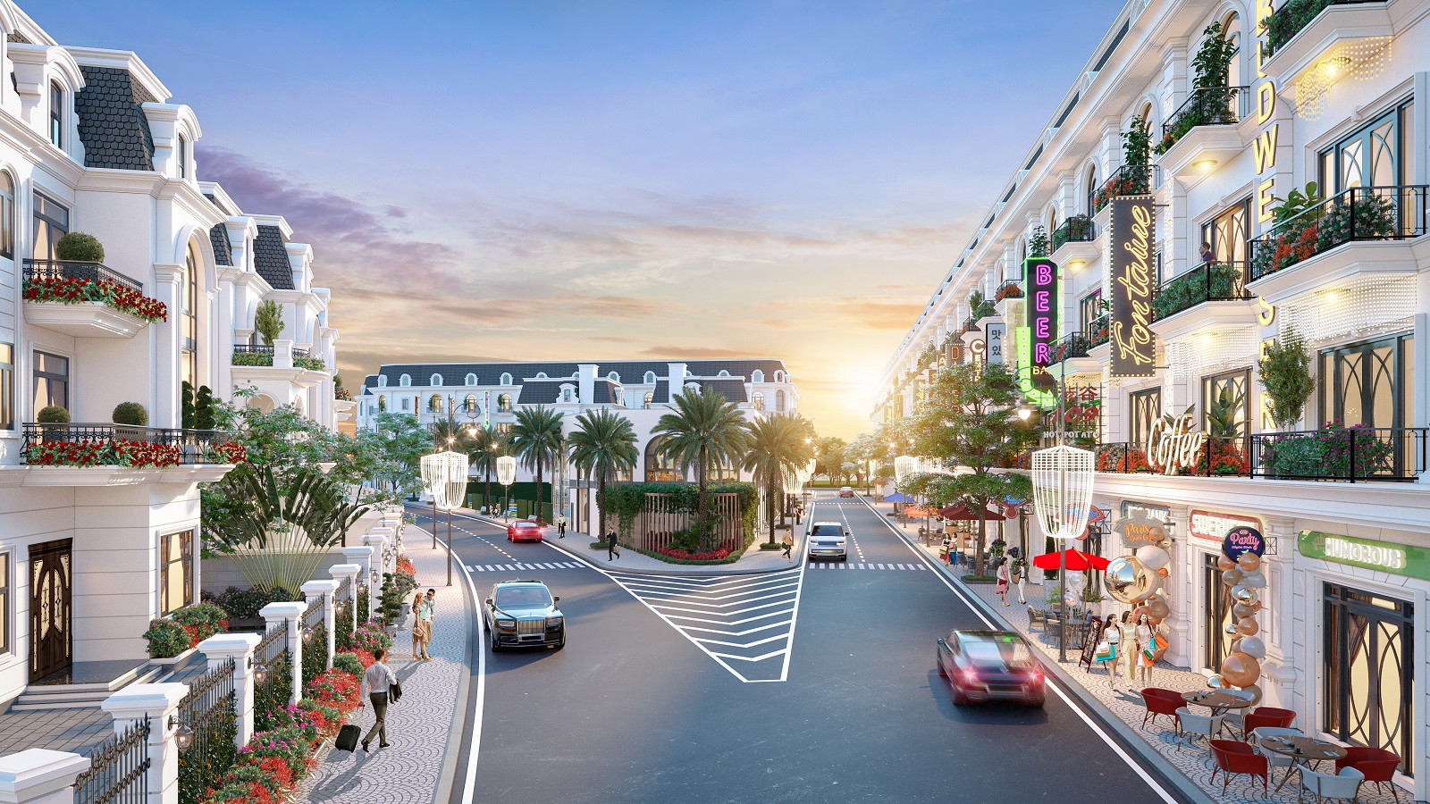 Mô hình biệt thự sân vườn tại Sông Hồng Diamond City với không gian xanh