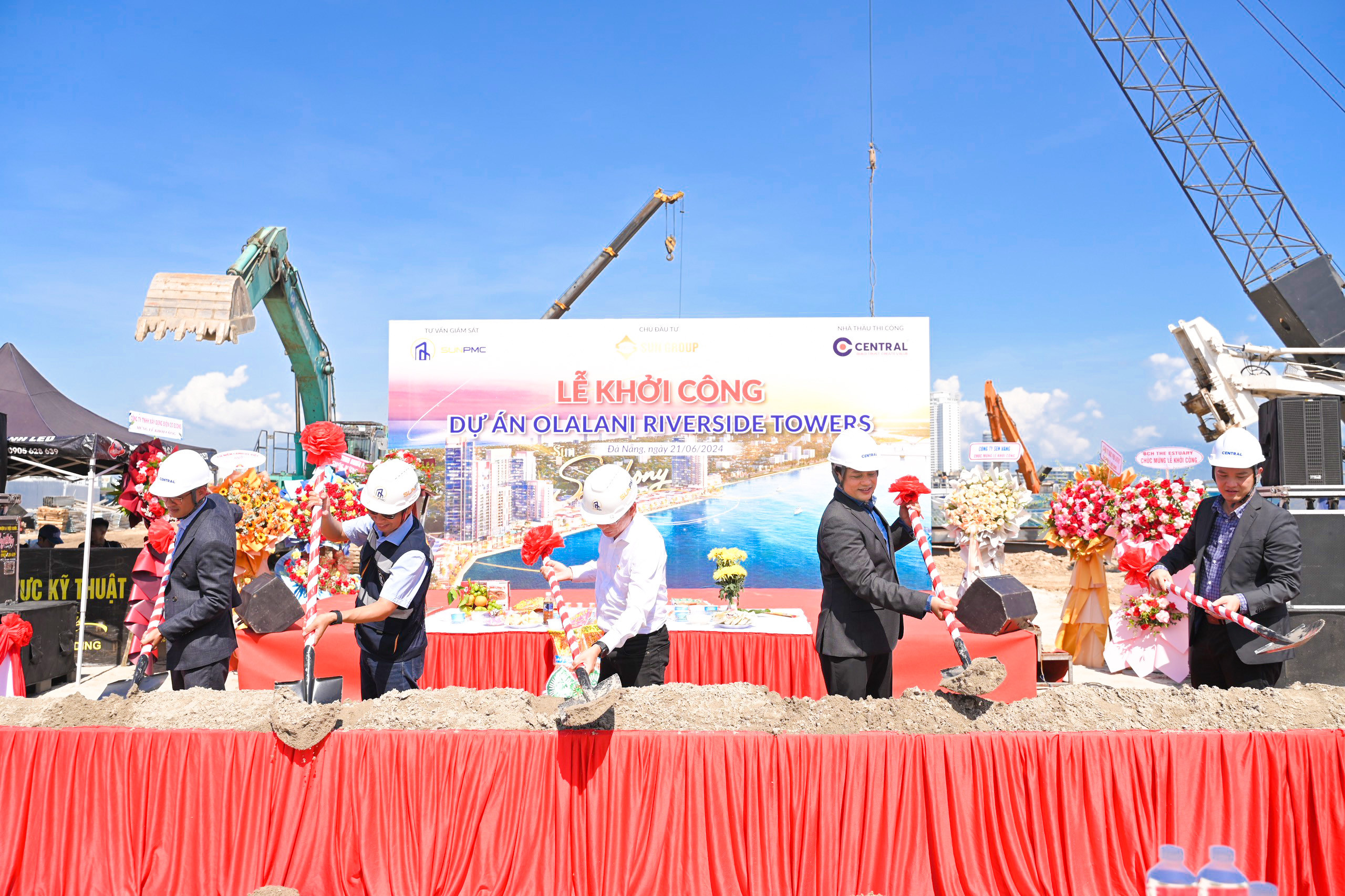 Nghi thức khởi công trang trọng tại khu vực phát triển dự án Olalani Riverside Towers