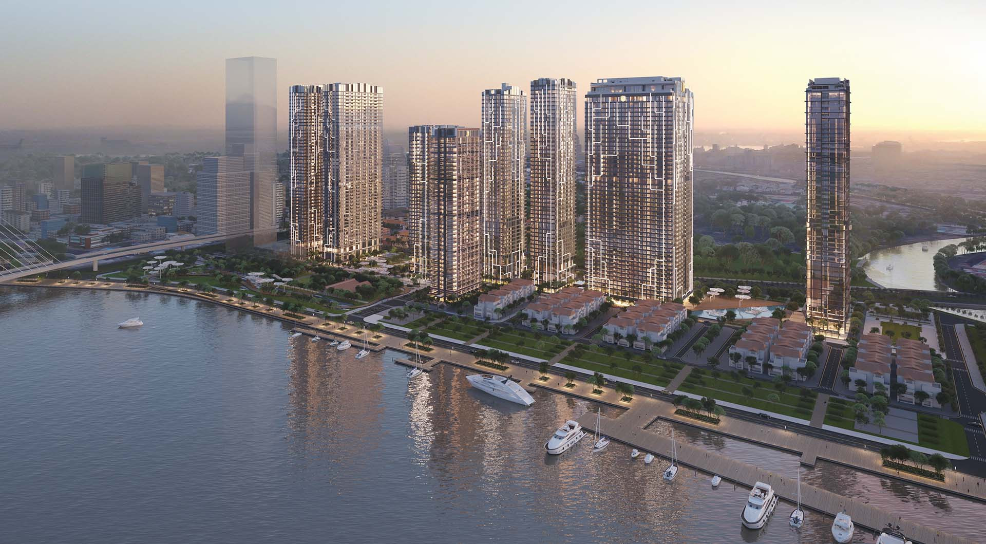 Phối cảnh tổng thể căn hộ Grand Marina Saigon bên sông Sài Gòn