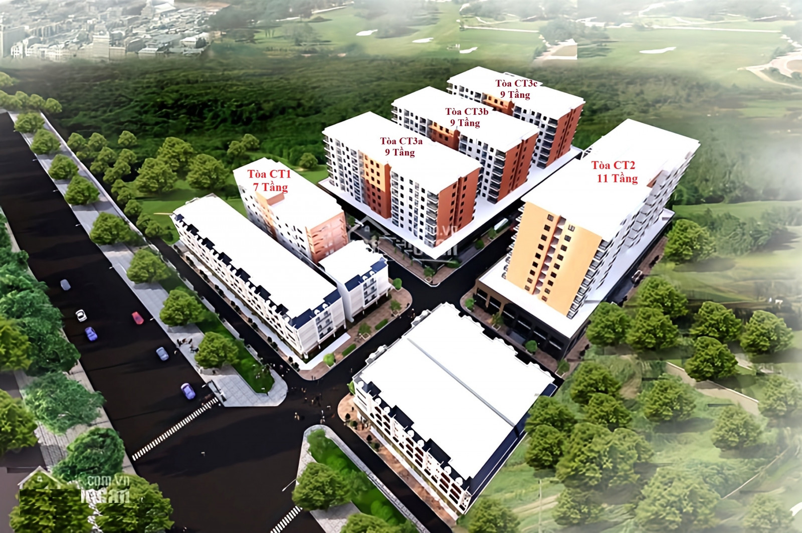 Phối cảnh tổng thể của chung cư Sao Hồng Quế Võ