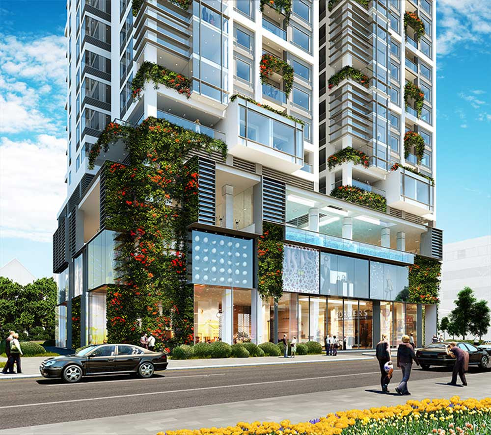 Phối cảnh tổng thể dự án chung cư The Manor Nguyễn Xiển với kiến trúc hiện đại