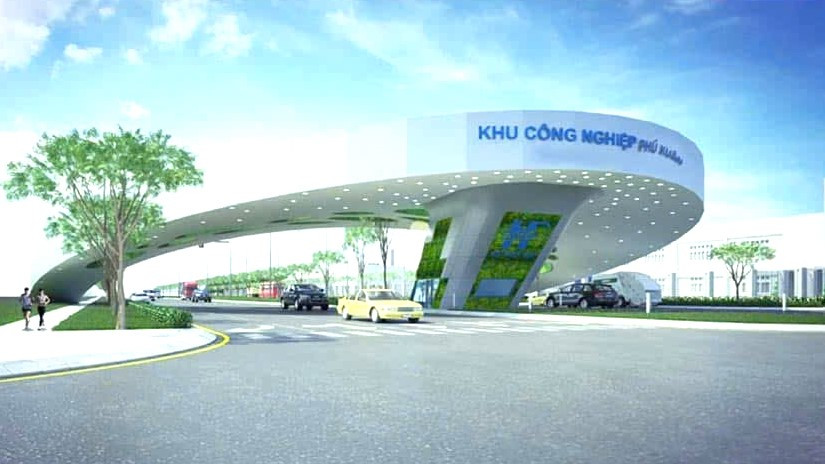 Phối cảnh tổng thể Khu công nghiệp Phú Xuân tại huyện Cư M'gar, Đắk Lắk, mô tả quy hoạch hạ tầng hiện đại và tiềm năng phát triển.