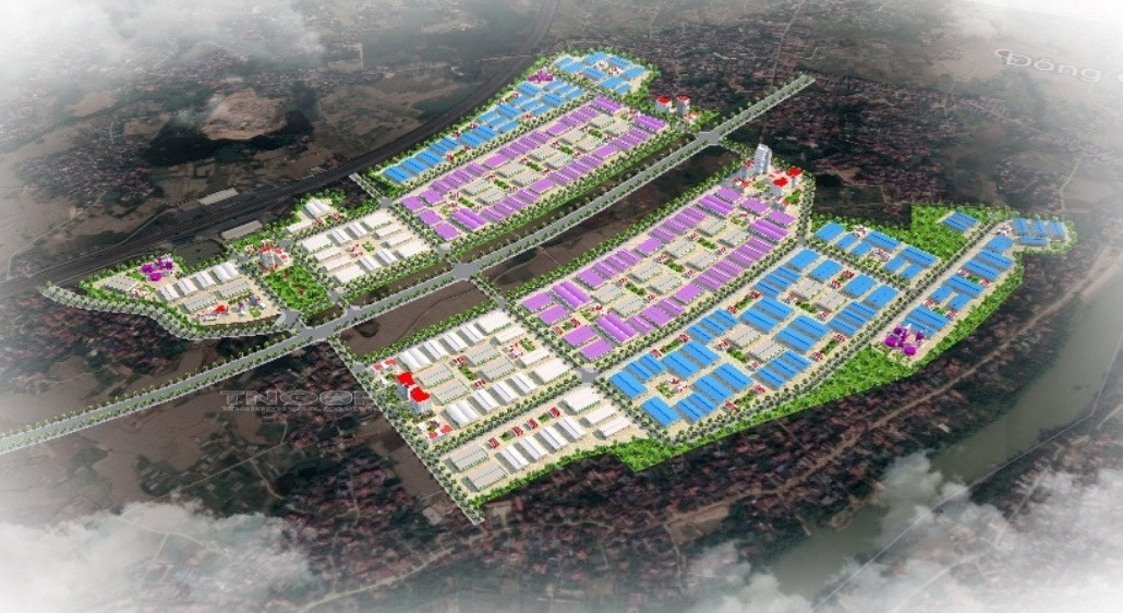 Phối cảnh tổng thể Khu Công Nghiệp Tân Phú 1 và Tân Phú 2 với hạ tầng hiện đại