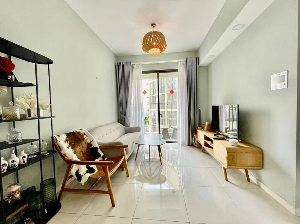 Phòng khách căn hộ 2 phòng ngủ chung cư Masteri An Phú