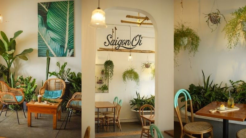 Quán cafe Sài Gòn Ơi tại chung cư 42 Nguyễn Huệ với không gian ấm cúng