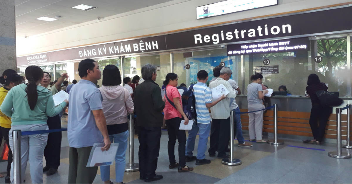 Quầy đăng ký khám trầm cảm tại Bệnh viện Đại học Y Dược TP.HCM