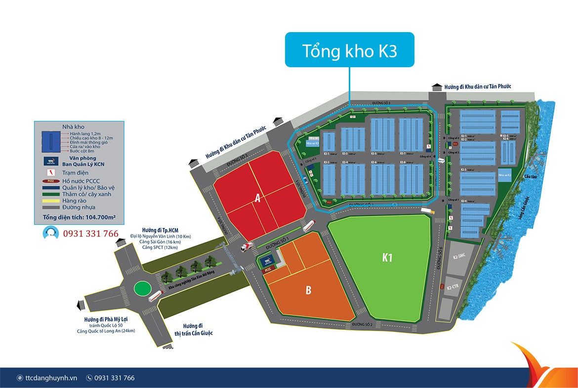 Sơ đồ khu công nghiệp Tân Kim mở rộng