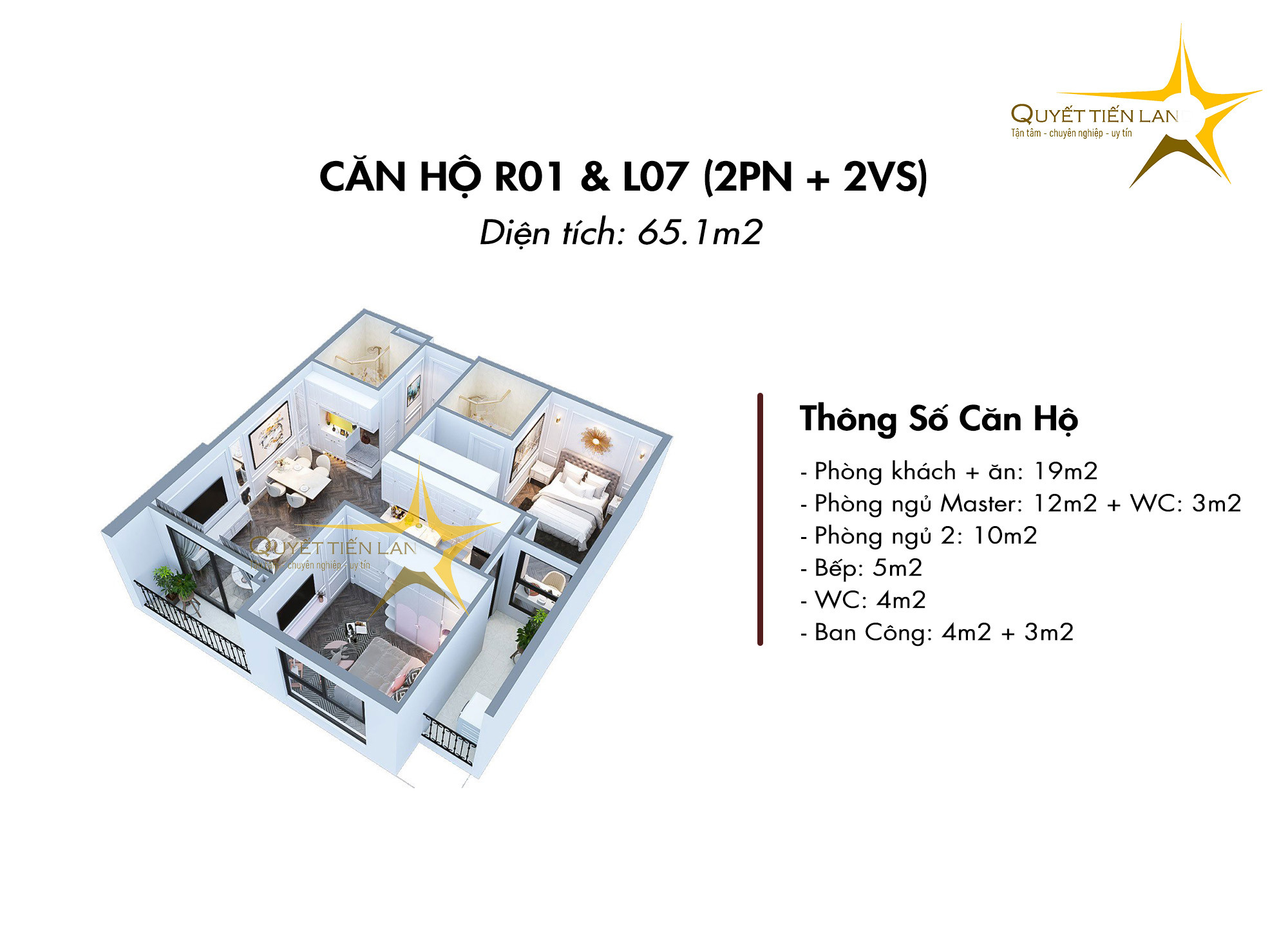 Thiết kế căn hộ 65.1m2 tại chung cư Eden Garden Thái Bình