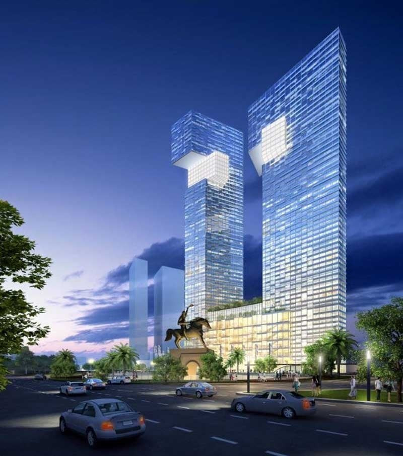 Thiết kế kiến trúc độc đáo của dự án One Central Saigon mô phỏng hình ảnh rồng thiêng