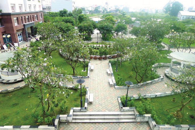 Toàn cảnh chung cư Thái An, biểu tượng cho kiến trúc xanh và không gian sống bền vững của Đất Lành