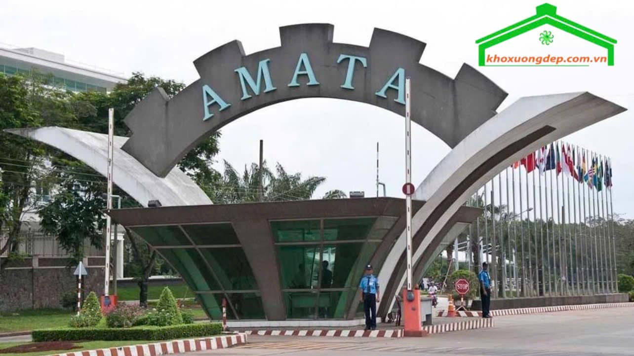 Toàn cảnh khu công nghiệp Amata Biên Hòa Đồng Nai với các nhà máy hiện đại nhìn từ trên cao.